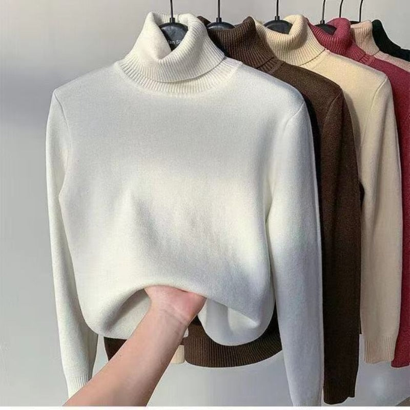 Suéter de cuello alto para mujer Otoño Invierno