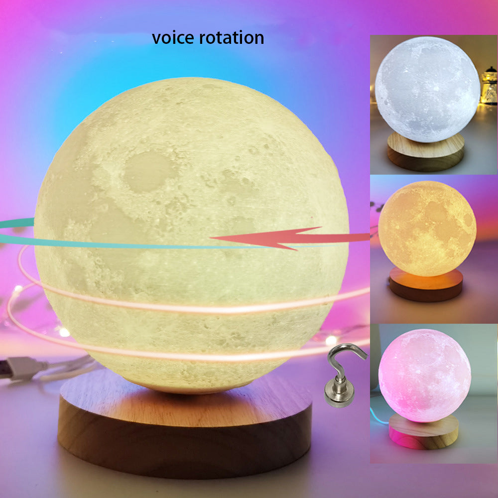 Moon Lamp Intelligent Voice Rotating Suspended