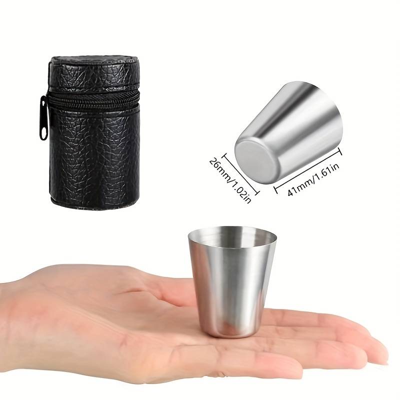 Stainless Steel Shot Glasses - 4 pieces