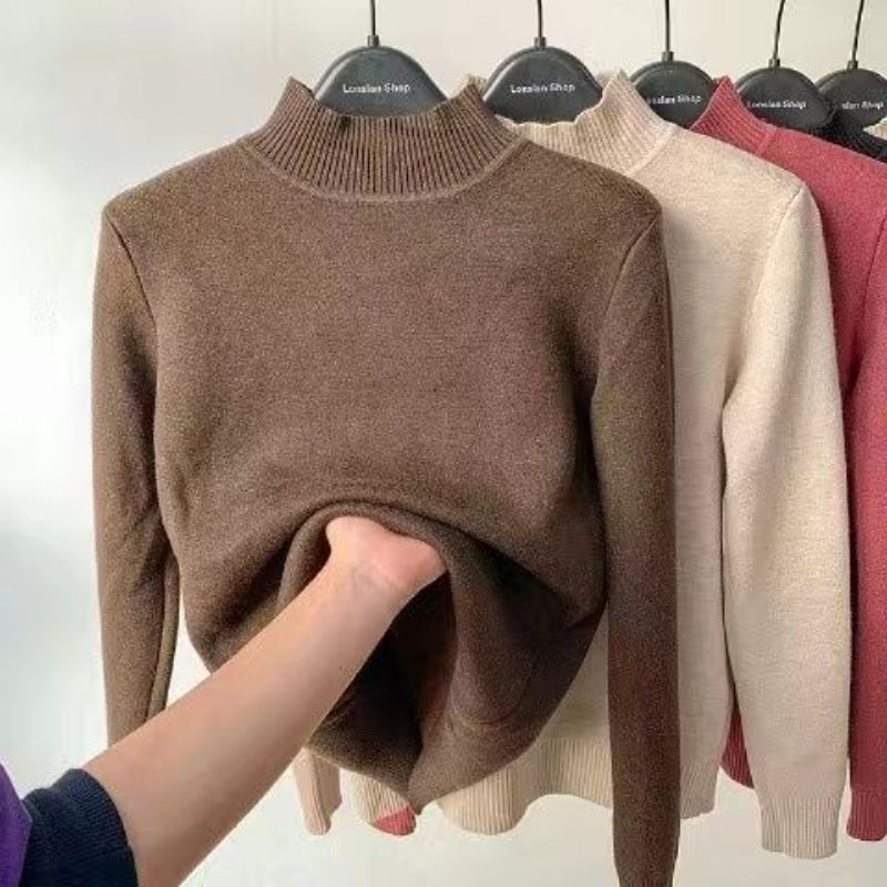 Suéter de cuello alto para mujer Otoño Invierno
