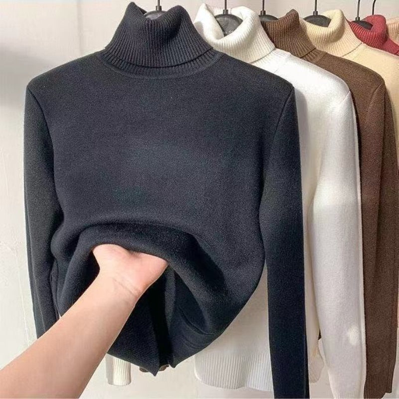 Suéter de cuello alto para mujer Otoño Invierno