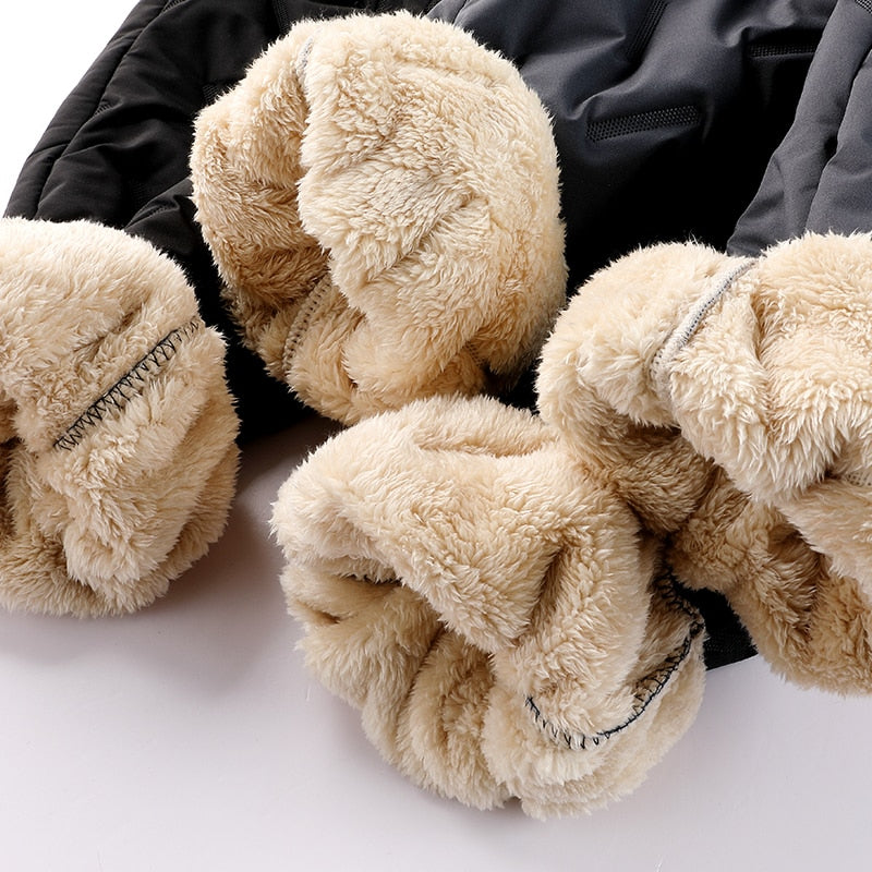 Pantalones deportivos de lana de cordero de invierno para hombre