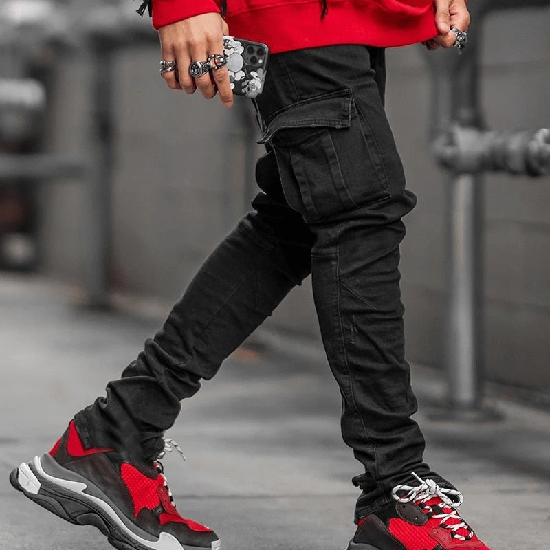 Men's Denim Cargo Jeans
