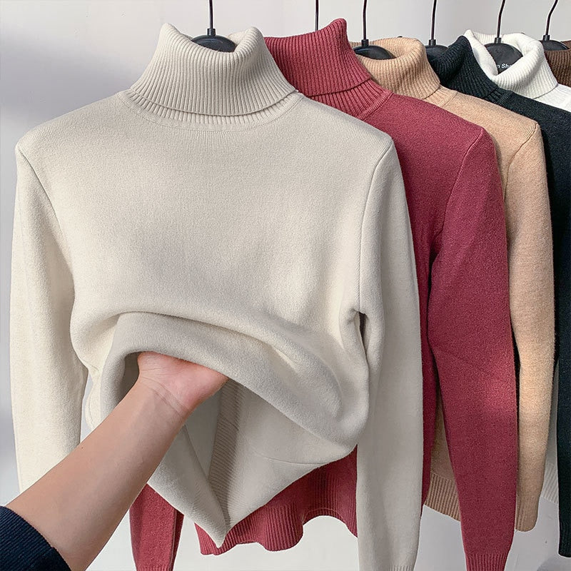 Suéter de cuello alto para mujer Otoño Invierno