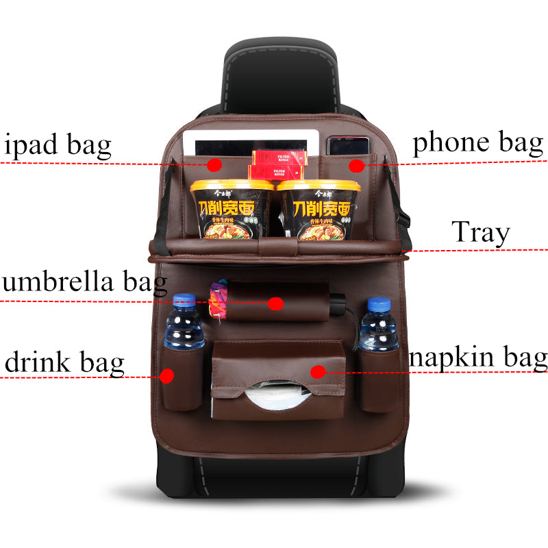 Car Seat Folding Table Organizer