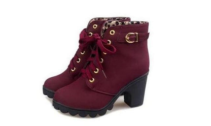Thick Heeled Women's Winter Boots - Fashionista
