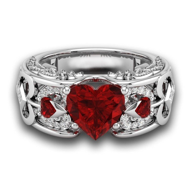 Red Heart Love Ring