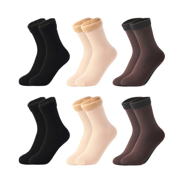 Velvet Snow Socks - 6pair