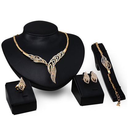 Conjunto de joyería nupcial india de oro