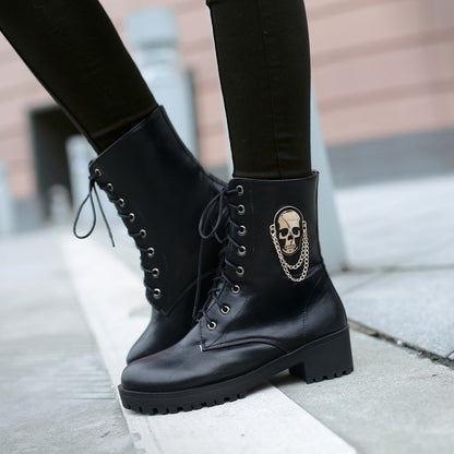 Martin Skull Boots