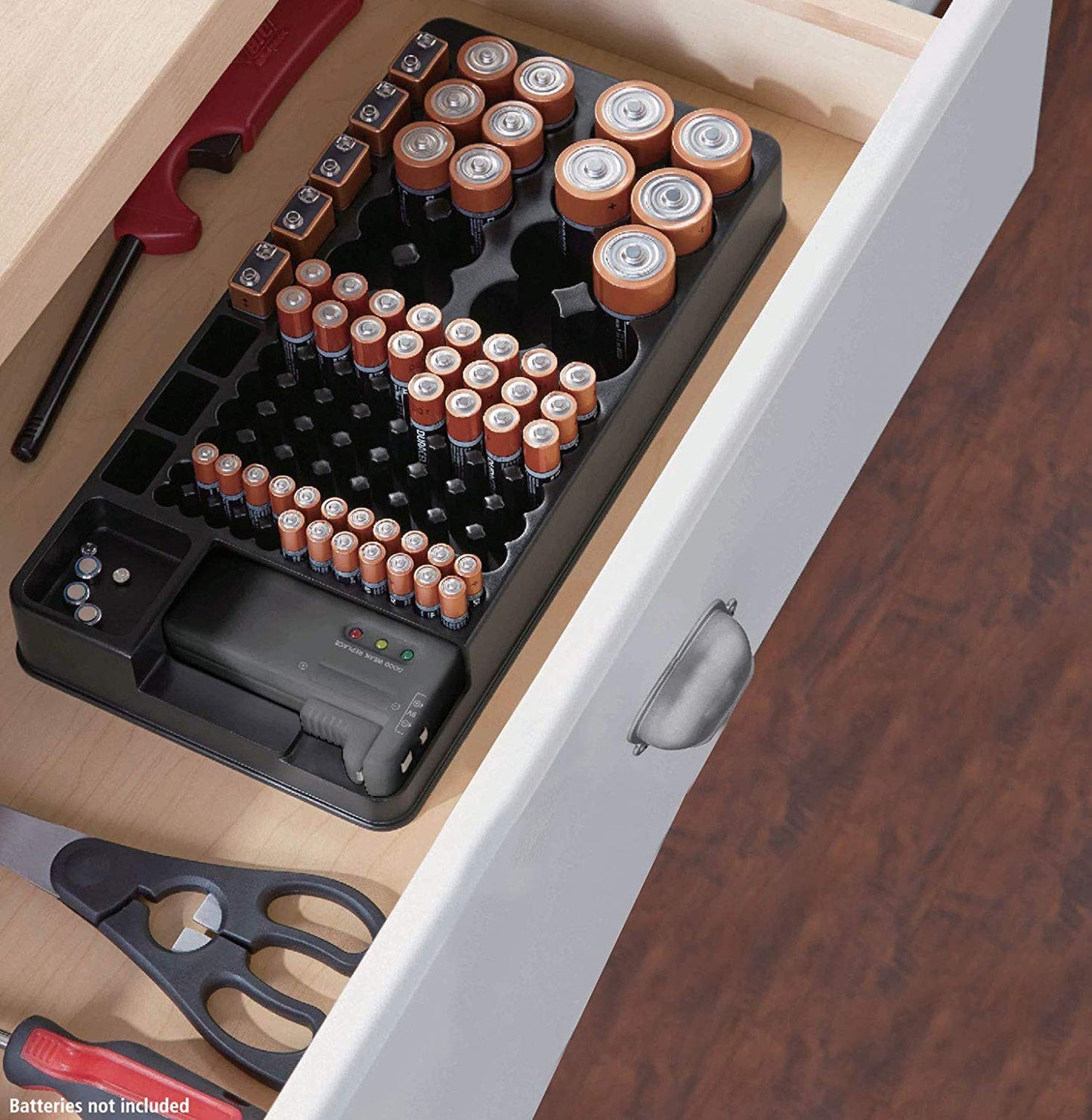 Battery Storage Organizer w/Tester