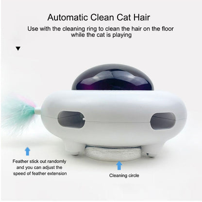 Electric Cat Feather Teaser & Floor Cleaner