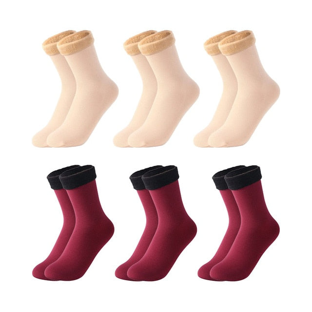 Velvet Snow Socks - 6pair