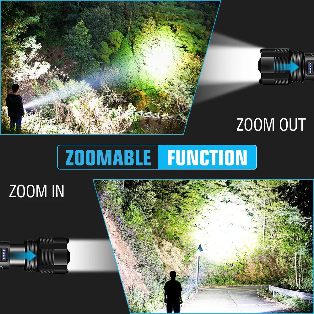 High Power Led Rechargable USB Flashlight