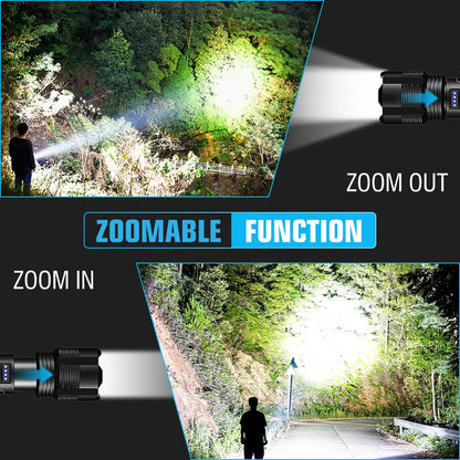 High Power Led Rechargable USB Flashlight