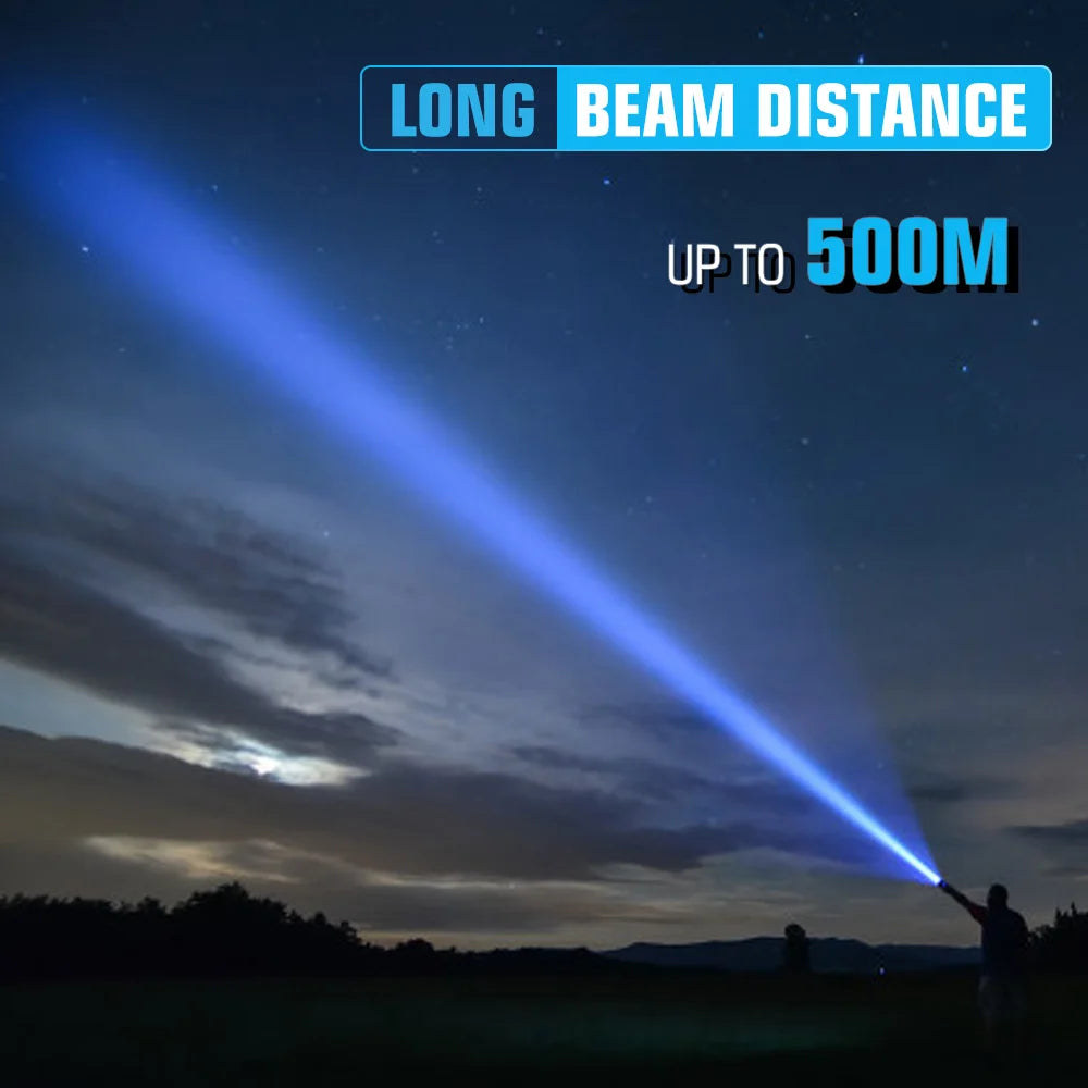 High Power Led Rechargable USB Flashlight