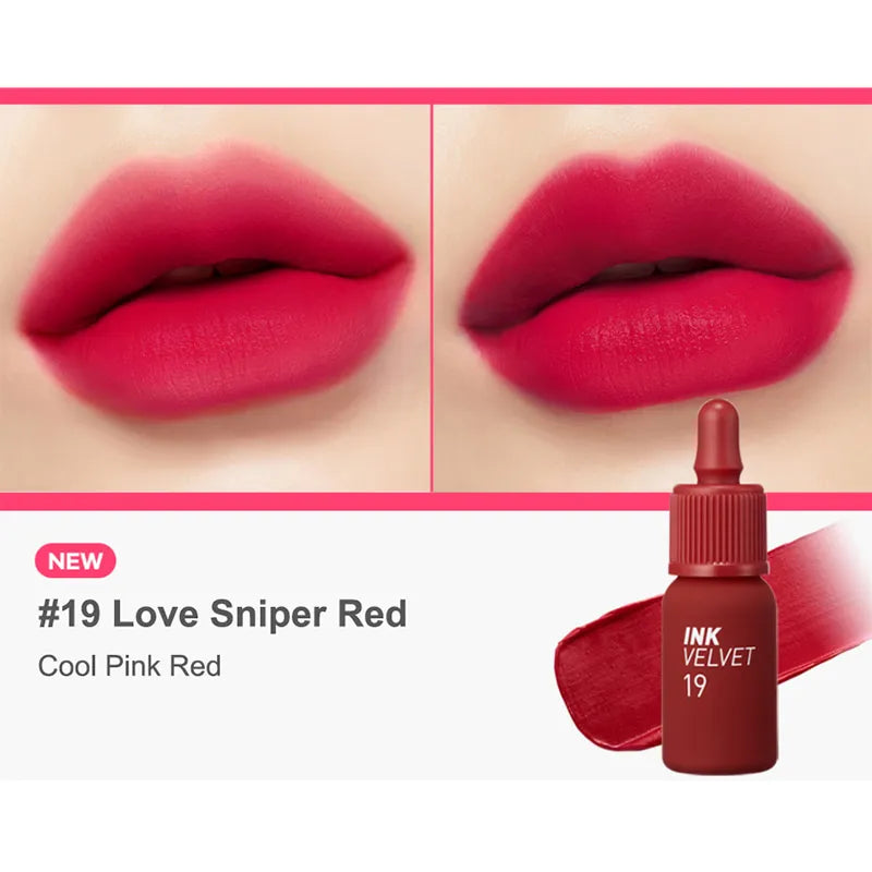 PERIPERA Ink Velvet 18 Colors Lip Tint Stain, High Pigment Color,  Not Animal Tested