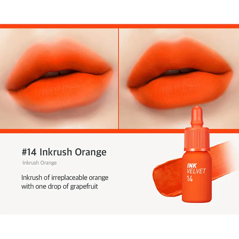 PERIPERA Ink Velvet 18 Colors Lip Tint Stain, High Pigment Color,  Not Animal Tested