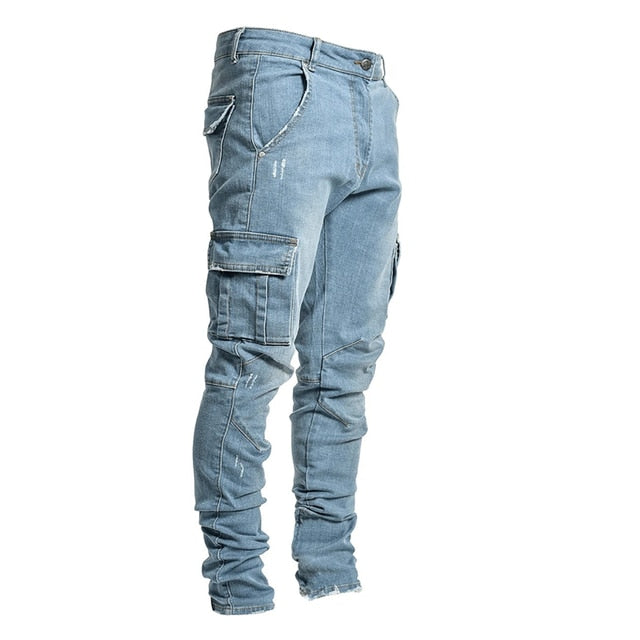 Men's Denim Cargo Jeans