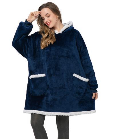Manta de sofá polar de felpa suave de invierno con capucha