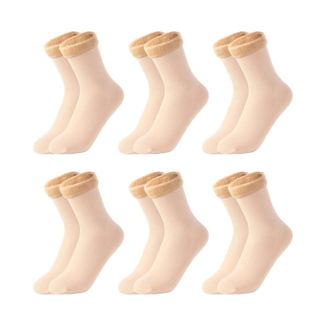 Velvet Snow Socks - 6pair