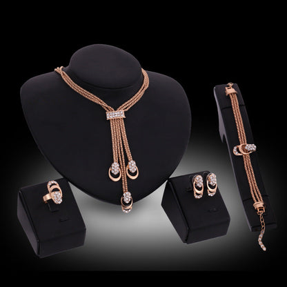 Conjunto de joyería nupcial india de oro