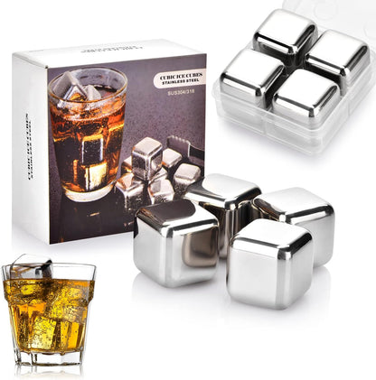 Whiskey Stones -Stainless Steel Ice Cubes