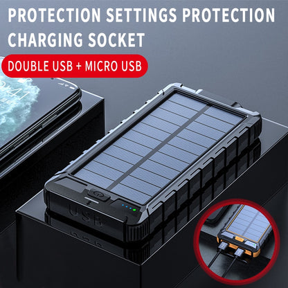 Solar Charger, 20000mAh Portable Outdoor Waterproof Solar Power Bank