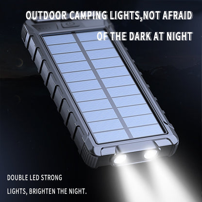 Solar Charger, 20000mAh Portable Outdoor Waterproof Solar Power Bank