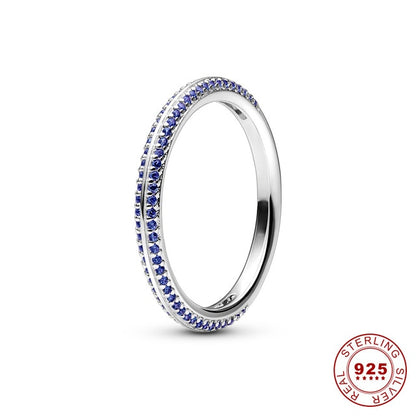 Sparkling Moon And Sun Rings - Celestial Blue