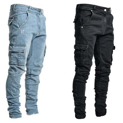 Men's Denim Cargo Jeans