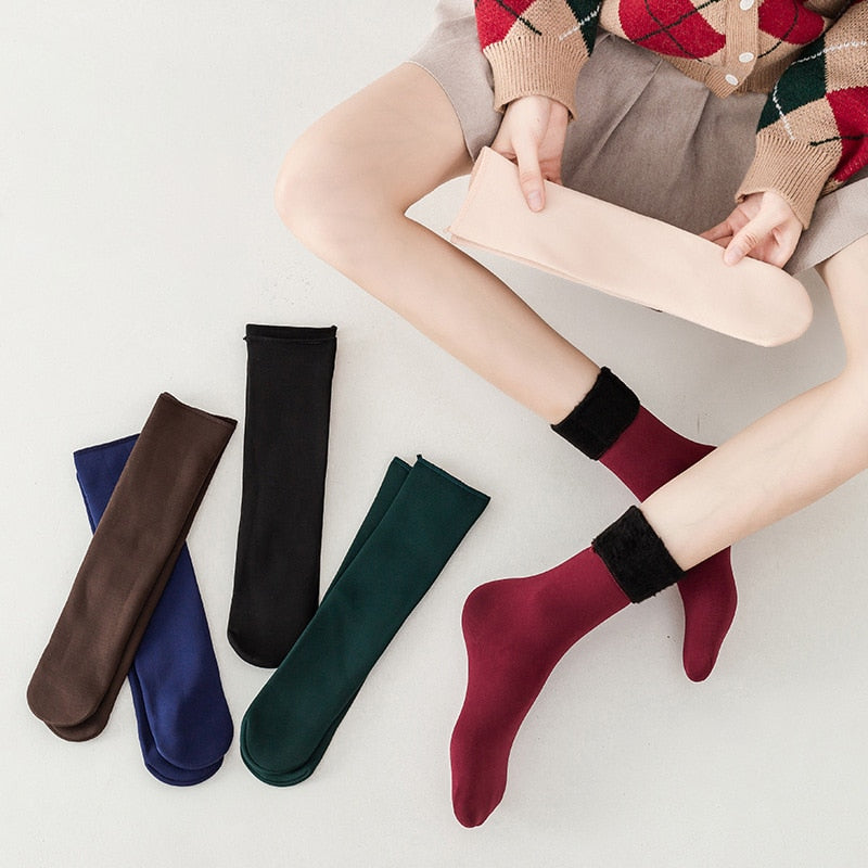 Velvet Snow Socks - 6pair