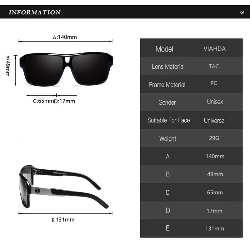 Polarized Designer Sunglasses by Viahda